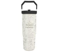 Pyramid International Disney (Classics) - Jarra de 850 ml con popote y tapa, cuerpo de acero inoxidable de doble pared, mantiene tu bebida fresca, tapa de rosca con popote de polietileno, sin BPA