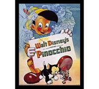 Pyramid International Disney Classics Pinocho Impresión enmarcada Edición Coleccionista (diseño Pinocho de Walt Disney) 30 cm x 40 cm - Producto oficial