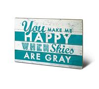 Pyramid International Go Jump In The Lake (Happy) -Cuadro Decorativo de Madera, Multicolor, 40 x 2.5 x 59 cm