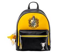 Pyramid International HARRY POTTER (HUFFLEPUFF) Mochila de moda, piel sintética de lujo, forro único, accesorio de cremallera a juego, bolsillos interiores y exteriores, espaciosa y duradera