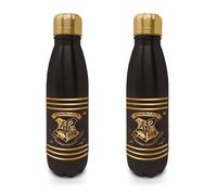 Pyramid International Harry Potter Metal Travel Bottle Hogwarts Crest and Stripe
