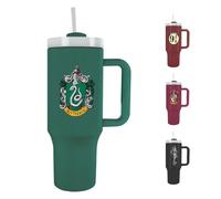 Pyramid International Harry Potter Slytherin - Vaso de 1200 ml con popote y tapa, aislamiento al vacío avanzado de doble pared, garantiza que las bebidas frías permanezcan frías hasta 11 horas,