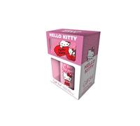 Pyramid International Hello Kitty My Heart - Juego de taza, posavasos y llavero de regalo, adorable y coleccionable con temática de Hello Kitty, ideal para el hogar, la oficina o para regalar a fans y