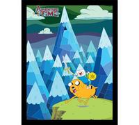 Pyramid International Hora de aventuras (cielo verde) impresión de coleccionista (enmarcado) - Póster impreso de coleccionista (enmarcado) - Arte de pared para fans - Producto oficial - Talla única