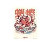 Pyramid International Ilustrata Canvas (Takoyaki Attack Design) - Lienzo grande de 30 x 40 cm, imágenes de pared para hombres, mujeres y niños, producto oficial
