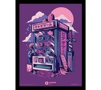 Pyramid International Ilustrata - Póster en marco (30 x 40 cm), diseño de máquina expendedora retro