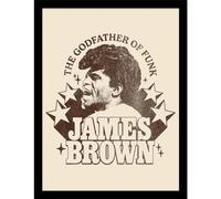 Pyramid International Impresión coleccionista de James Brown (padrino) (enmarcada)