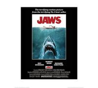 Pyramid International Jaws-Impresión artística (60 x 80 cm), diseño de mandíbulas, Papel, Multicolor, Large Canvas