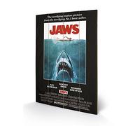 Pyramid International Jaws (una Hoja) - Arte de Pared de Madera, Multicolor, 40 x 2,5 x 59 cm