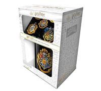 Pyramid International Juego de regalo de Harry Potter con escudo colorido - Incluye taza de 312 ml, posavasos y llavero, ideal para los fans del mundo mágico - Talla única