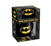 Pyramid International Juego de taza y calcetín Batman - logo icónico, calcetines duraderos para fans