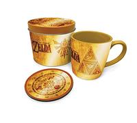 Pyramid International - Juego de tazas de cerámica - Caja de metal y posavasos incluidos- Zelda - 330ml - Licencia oficial