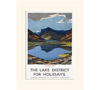 Pyramid International - Lámina enmarcada, diseño del Distrito de los Lagos para Holidays-Mounted impresión Memorabilia 30 x 40 cm, Papel, Multicolor, 30 x 40 x 1,3 cm