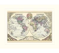 Pyramid International - Lámina enmarcada, diseño del Mundo Tiempo Diagrama (1884) - de el Hobbit Memorabilia 30 x 40 cm, Papel, Multicolor, 30 x 40 x 1,3 cm