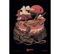 Pyramid International - Lienzo enmarcado Illustrata - Dragon ramen - 30x40 cm - Licencia oficial