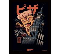 Pyramid International - Lienzo enmarcado Illustrata - The pizza kong - 30x40 cm - Licencia oficial