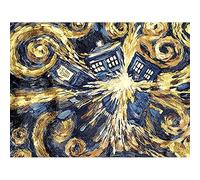 Pyramid International Lienzo Impreso Exploding Tardis, Algodón, Multicolor, 80L x 60W cm