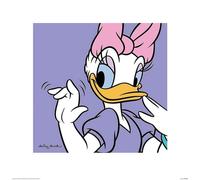 Pyramid International Lila Daisy Duck Art Print, Papel, Multicolor, 40 x 40 x 1,3 cm