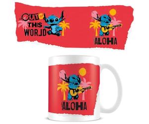 Pyramid International Lilo and Stitch (Aloha) - Taza blanca, elegante y práctica, 312 ml, talla única