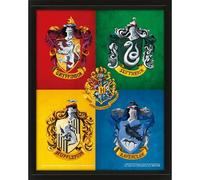 Pyramid international - marco de harry potter - 4 casas de hogwarts -