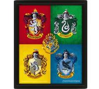Pyramid International - Marco de Harry Potter - 4 casas de Hogwarts - Efecto 3D