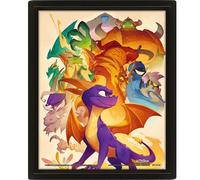 Pyramid International - Marco de Spyro - Efecto 3D - 25 x 20 cm - Licencia oficial
