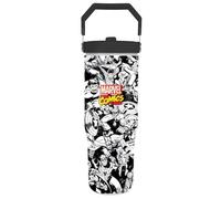 Pyramid International Marvel Comics (Characters) - Jarra de 850 ml con popote y tapa, cuerpo de acero inoxidable de doble pared, mantiene tu bebida fresca, tapa de rosca con popote de polietileno, sin