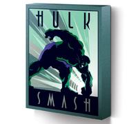 Pyramid International Marvel Deco Hulk - Lienzo impreso, algodón, multicolor, 1,8 x 30 x 40 cm