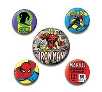 Pyramid International Marvel Retro - Badge Pack Iron Man, multicolor, 10 x 12.5 x 1.3 cm (BP80449)