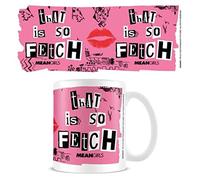 Pyramid International Mean Girls - Taza de café en caja de regalo (diseño de This So Fetch), 11 oz, taza de cerámica rosa y blanca - Producto oficial