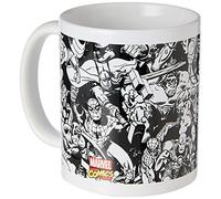 Pyramid International MG23445 - Taza de cerámica Marvel Comics "Retro Character", 8 x 11,5 x 9,5 cm, 330ml, blanco y negro