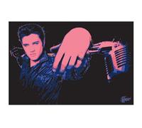 Pyramid International micrófono Elvis Presley Art Print, Papel, Multicolor, 40 x 50 x 1,3 cm