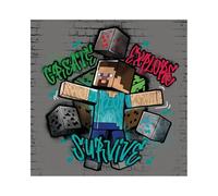 Pyramid International Minecraft (Survive) - Lienzo artístico para espacios de juego, 30 x 30 pulgadas, arte de pared en lienzo audaz e inspirador para entusiastas dedicados de Minecraft