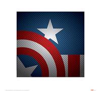 Pyramid International Montar de los Vengadores (Capitán América Torso) - Art Print (40 x 40 cm, Papel, Multicolor, 40 x 40 x 1,3 cm