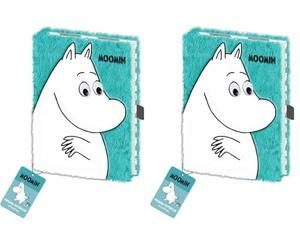 Pyramid International MOOMIN Libreta de Piel Sintética, A5 240 Páginas Rayadas (Diseño Moomintroll) - Mercancía Oficial (Paquete de 2)