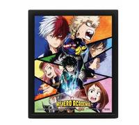 Pyramid International - My Frame Hero Academia - Mosaico de personajes - Efecto 3D - 25 x 20 cm - Licencia oficial