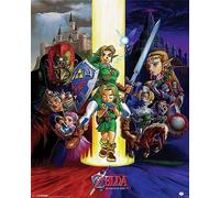 Pyramid International Ocarina Of Time The Legend Of Zelda - Mini póster (plástico, cristal, 40 x 50 x 1,3 cm), multicolor