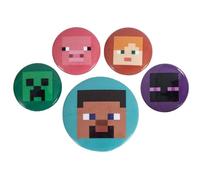 Paquete de insignias MINECRAFT (caras), Metal