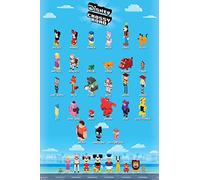 Pyramid International Personajes Crossy Carretera Póster, plástico/Vidrio, Multicolor, 61 x 91,5 x 1,3 cm
