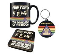 Pyramid International Pink Floyd - Juego de regalo (taza, posavasos y llavero) - Producto oficial, taza de cerámica premium, posavasos y llavero, fanáticos y coleccionistas, para cumpleaños u