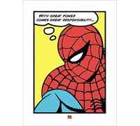 Pyramid International Pop Spider-Man Art Print, Papel, Multicolor, 60 x 80 x 1,3 cm
