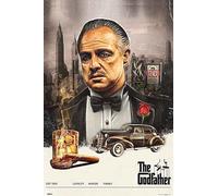 Pyramid International Póster del padrino Corleone ilustrado