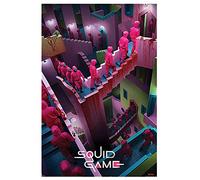 Pyramid International Póster el juego del calamar crazy stairs - Lamina decorativa el juego del calamar Poster juego del calamar 61x91.5cm (PP35008)