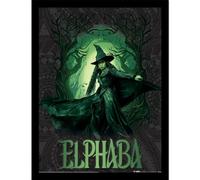 Pyramid International Póster enmarcado oficial de Wicked 2 (Elphaba Glow), arte decorativo de primera calidad para amantes del teatro y coleccionistas, póster enmarcado de 30 cm x 40 cm