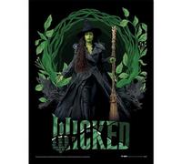 Pyramid International Póster enmarcado oficial de Wicked 2 (marco redondeado de Elphaba) | Arte decorativo prémium para amantes del teatro y coleccionistas | Póster enmarcado de 30 cm x 40 cm