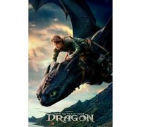 Pyramid International Póster maxi de How to train your dragon - Live Action - Diseño Toothless impreso en papel de calidad, 90 cm x 60 cm, talla única