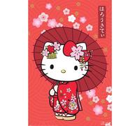 Pyramid International Póster oficial de Hello Kitty (estilo japonés) | Arte decorativo de pared | Póster de 61 cm x 91,5 cm para dormitorios, dormitorios y fans