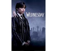 Pyramid International Póster oficial de la temporada 2 del miércoles (arte clave) | Arte decorativo de pared | Póster de 61 cm x 91,5 cm para dormitorios, dormitorios y fans