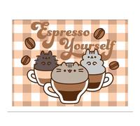 Pyramid International Pusheen Espresso Yourself - Impresión artística enmarcada para coleccionista, 30 x 40 cm, ideal para añadir encanto a cualquier espacio, talla única