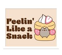 Pyramid International Pusheen Feelin' Like a Snack Collector - Impresión artística enmarcada para pared, 30 x 40 cm, ideal para decoración del hogar o la oficina, talla única